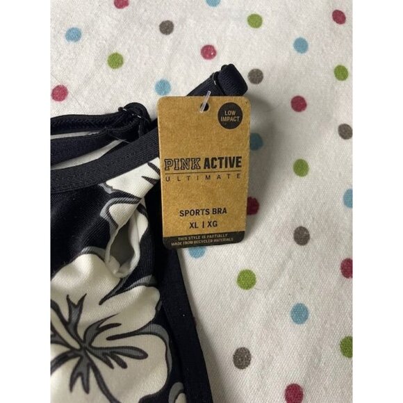 Victoria’s Secret PINK Active Ultimate Sports Bra – Hibiscus Floral Print, Strap - Picture 2 of 4